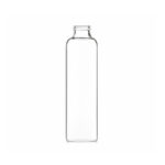 Eine durchsichtige Ersatz-Glasflasche mit 710ml Fassungsvermögen von Lotus Vita, isoliert auf weißem Hintergrund.